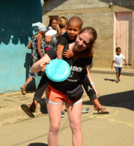 Playing with children after treatment